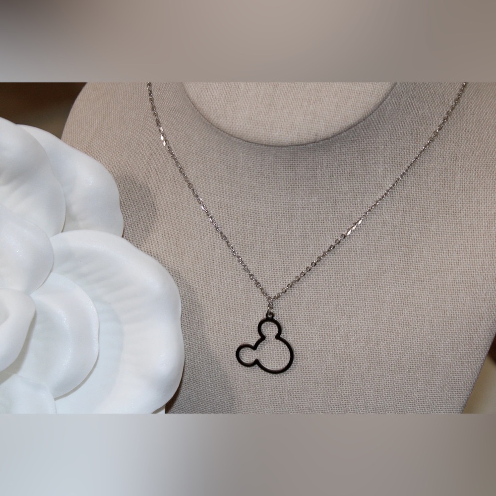 Stainless Steel Mickey Mouse Pendant Necklace